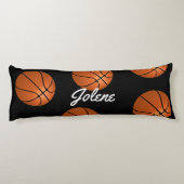 Spaß Basketball hinzufügen Namen oder Text Sport T Seitenschläferkissen (Rückseite)
