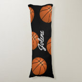 Spaß Basketball hinzufügen Namen oder Text Sport T Seitenschläferkissen (Vorderseite Vertikal)