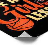 Spaß Basketball Ich spiele wie ein Mädchen Poster (Ecke)