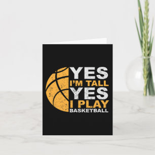 Spaß Basketball Ja ich bin groß Basketball Spieler Karte