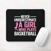 Spaß Basketball Kunst für Girls Jugend Teens Baske Mousepad (Mit Mouse)