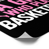 Spaß Basketball Kunst für Girls Jugend Teens Baske Poster (Ecke)