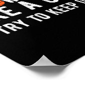 Spaß Basketball spielt wie ein Girl Ball Poster (Ecke)