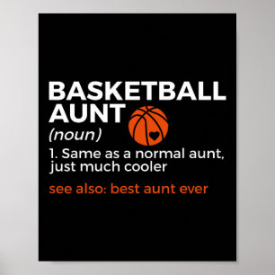 Spaß Basketball Tante Definition Beste Tante je Poster