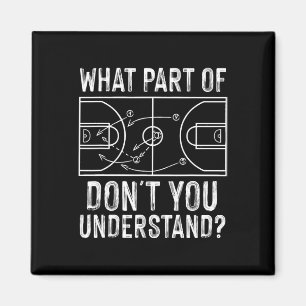 Spaß Basketball Trainer Design Männer Frauen Ball Magnet