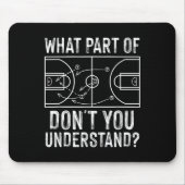 Spaß Basketball Trainer Design Männer Frauen Ball  Mousepad (Vorne)