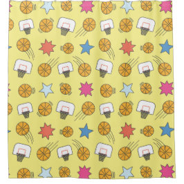 Spaß Basketballmuster Duschvorhang