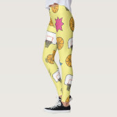 Spaß Basketballmuster - Gelb Leggings (Links)