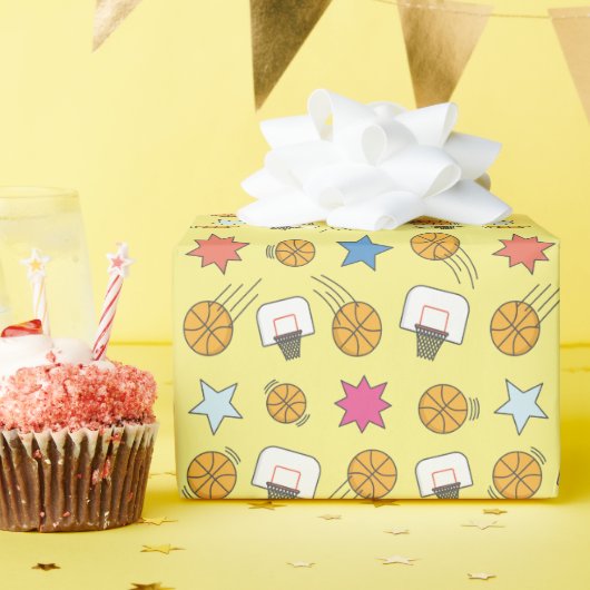 Spaß Basketballmuster Geschenkpapier (Geburtstagsparty)