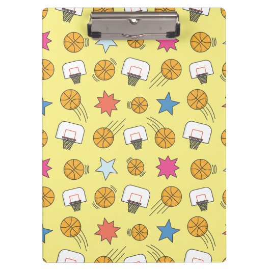 Spaß Basketballmuster Klemmbrett (Vorderseite)