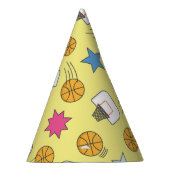 Spaß Basketballmuster Partyhütchen (Rechts)