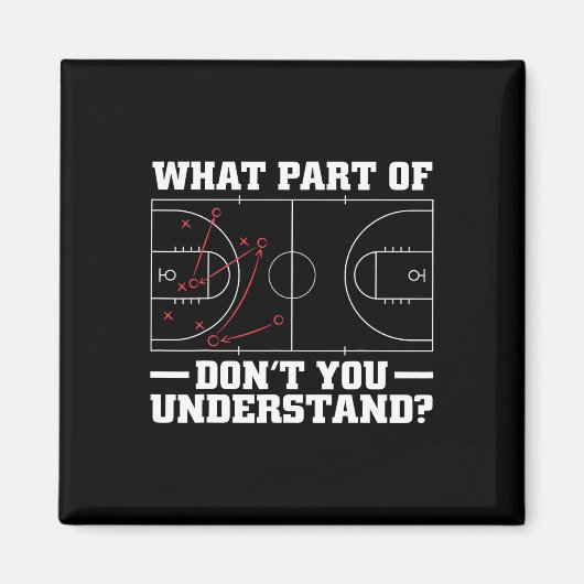 Spaß Basketballtrainer für Männer Frauen Schaubild Magnet (Vorne)