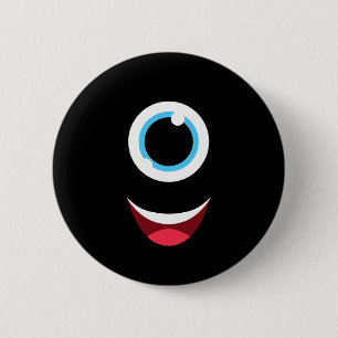 Spaß Beängstigend Monster Eyeball sieht leicht Hal Button