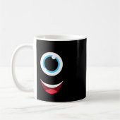 Spaß Beängstigend Monster Eyeball sieht leicht Hal Kaffeetasse (Links)