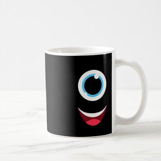 Spaß Beängstigend Monster Eyeball sieht leicht Hal Kaffeetasse (Rechts)