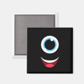 Spaß Beängstigend Monster Eyeball sieht leicht Hal Magnet (Vorderseite/Rückseite)