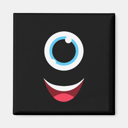 Spaß Beängstigend Monster Eyeball sieht leicht Hal Magnet (Vorne)