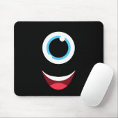 Spaß Beängstigend Monster Eyeball sieht leicht Hal Mousepad (Mit Mouse)