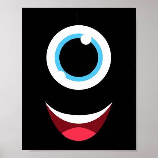 Spaß Beängstigend Monster Eyeball sieht leicht Hal Poster (Vorne)