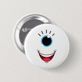 Spaß Beängstigend Monster Eyell Face Easy Hallowee Button (Vorne & Hinten)