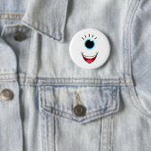 Spaß Beängstigend Monster Eyell Face Easy Hallowee Button (Beispiel)
