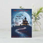 Spaß, Beängstigende Halloween-Einladung Einladung (Stehend Vorderseite)
