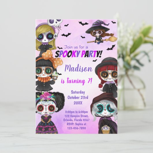 Spaß Beängstigende Party-Karte für Kinder, Jugendl Einladung (Stehend Vorderseite)