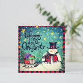 Spaß beginnt, wie Weihnachten Schneemann auszusehe (Stehend Vorderseite)