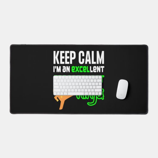 Spaß Behalte Ruhe, exzellente SPREADSHEET NINJA Schreibtischunterlage (Tastatur & Maus)