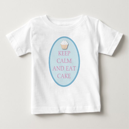 Spaß Behalte Ruhe und Essen Cake T Shirt (Vorderseite)