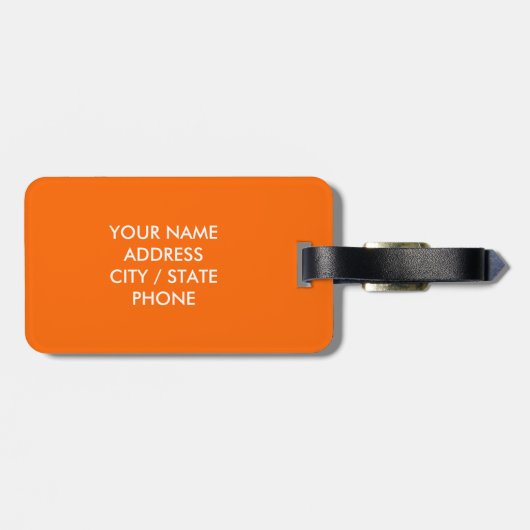 Spaß behalten Gepäckanhänger | Farben anpassen! (Rückseite horizontal)