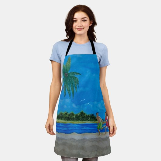 Spaß bei der Sun-Run-All-over-Print-Schürze Schürze (Getragen)