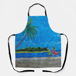 Spaß bei der Sun-Run-All-over-Print-Schürze Schürze