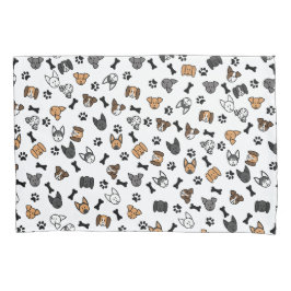 Spaß bei Niedlichen Hunderassen mit Knochen- und P Kissenbezug