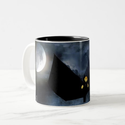Spaß beim Design zu Halloween Zweifarbige Tasse (Vorderseite Links)