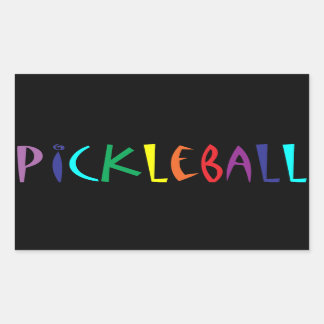 Spaß beim Entwurf von farbenfrohen Pickleball-Buch Rechteckiger Aufkleber