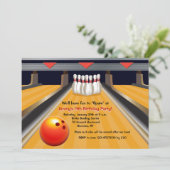 Spaß beim Ersparen von Bowling Einladung (Stehend Vorderseite)