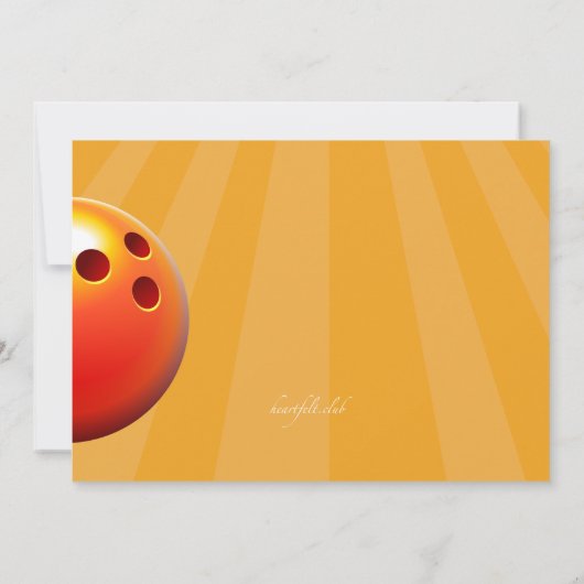 Spaß beim Ersparen von Bowling Einladung (Rückseite)