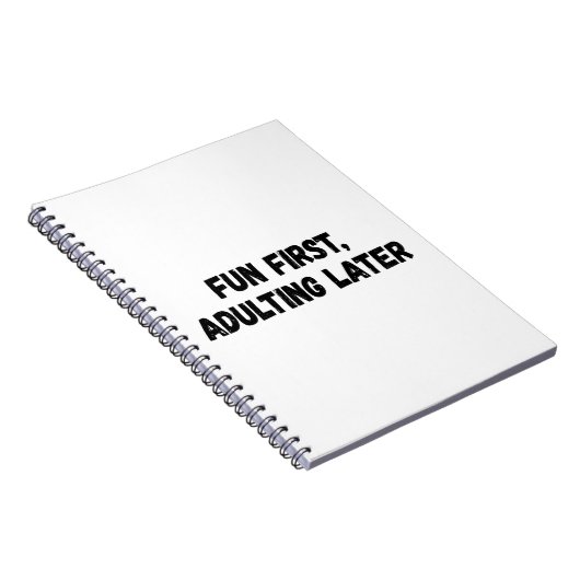 Spaß beim Erwachsenwerden später Notizblock (Rechte Seite)