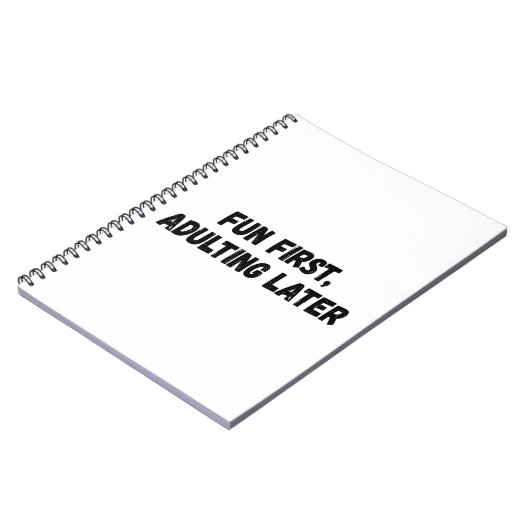 Spaß beim Erwachsenwerden später Notizblock (Linke Seite)