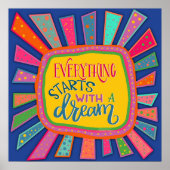 Spaß beim farbenfrohen Start mit einem Inspirieren Poster (Vorne)