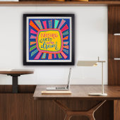 Spaß beim farbenfrohen Start mit einem Inspirieren Poster