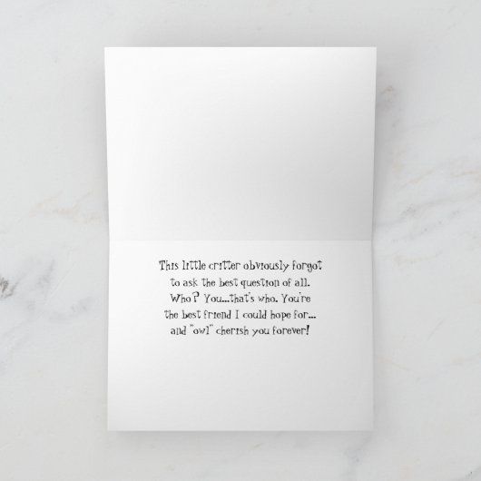 Spaß beim Nachdenken Karte (Innenseite)