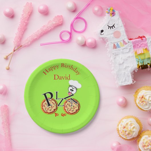 Spaß beim Pizzen Pappteller (Party)