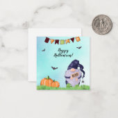 Spaß beim Pop durch glückliches Halloween Mitteilungskarte (Vorderseite/Rückseite Beispiel)