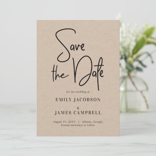 Spaß beim Schreiben von Save the Date-Kartensatz-K Save The Date (Stehend Vorderseite)