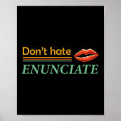 Spaß beim Signieren der Sprache Lip Lesen des Taub Poster (Vorne)