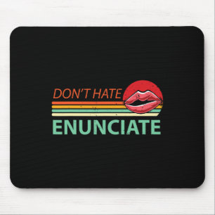 Spaß beim Signieren der Sprache Lip Lesen des Tode Mousepad