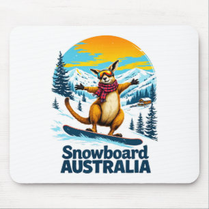 Spaß beim Snowboarden in Australien Mousepad