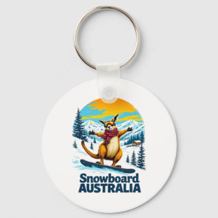 Spaß beim Snowboarden in Australien Schlüsselanhänger